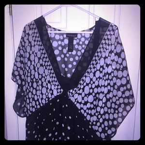 Lane Bryant Sheer Polka Dot Dress 22/24